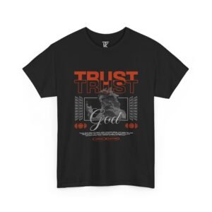 Teust God Graphic Tee — Bold Religious Typography Christian Shirt