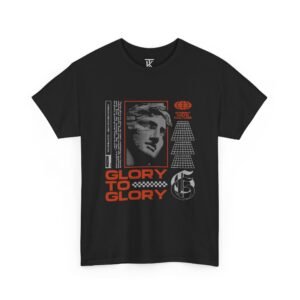 Glory to Glory Graphic Tee — Bold Religious Typography Christian Shirt