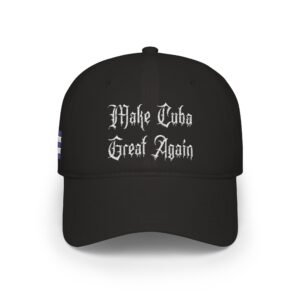 Low Profile Baseball Cap — "Make Cuba Great Again" Embroidered Red Hat